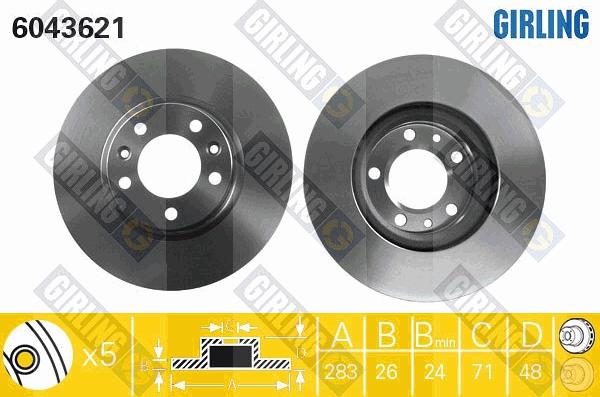 Girling 6043621 - Kočioni disk www.molydon.hr