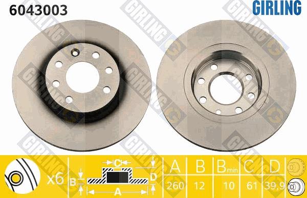 Girling 6043003 - Kočioni disk www.molydon.hr