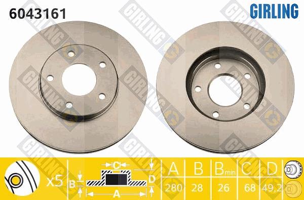 Girling 6043161 - Kočioni disk www.molydon.hr