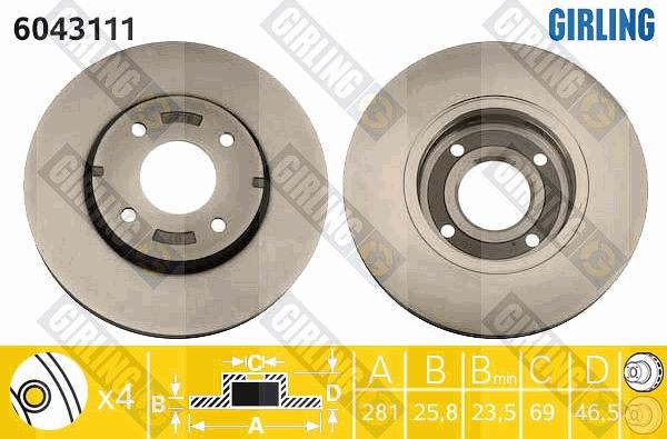 Girling 6043111 - Kočioni disk www.molydon.hr