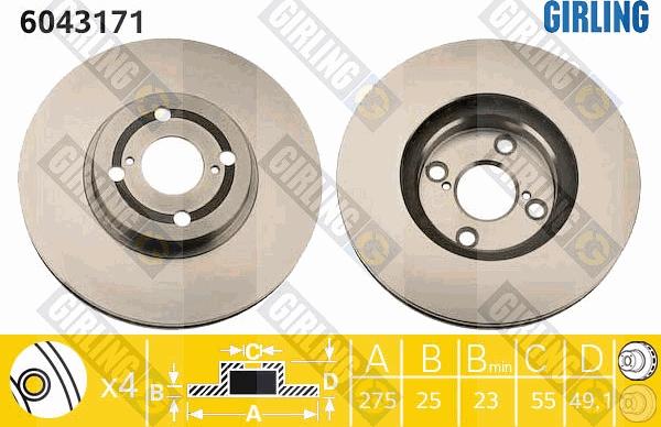 Girling 6043171 - Kočioni disk www.molydon.hr