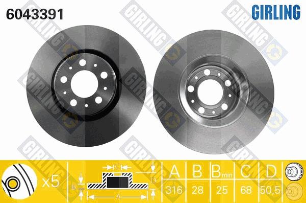 Girling 6043391 - Kočioni disk www.molydon.hr