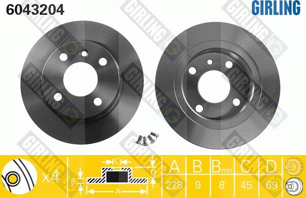 Girling 6043204 - Kočioni disk www.molydon.hr