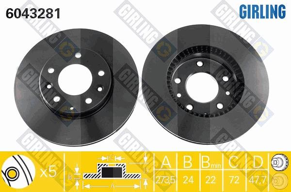 Girling 6043281 - Kočioni disk www.molydon.hr