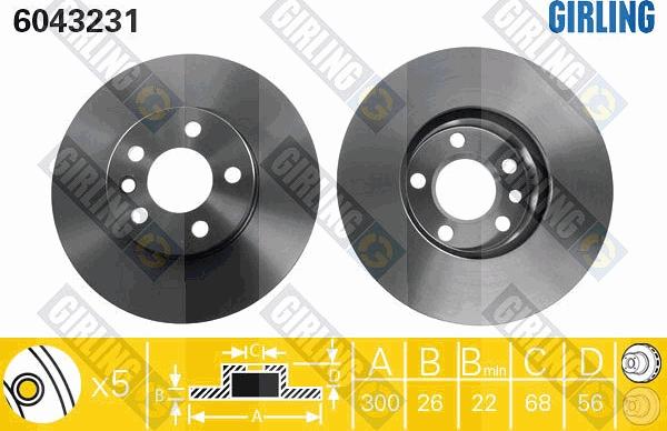 Girling 6043231 - Kočioni disk www.molydon.hr