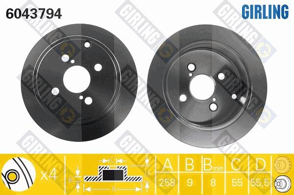 Girling 6043794 - Kočioni disk www.molydon.hr