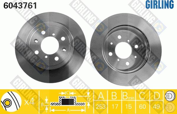 Girling 6043761 - Kočioni disk www.molydon.hr