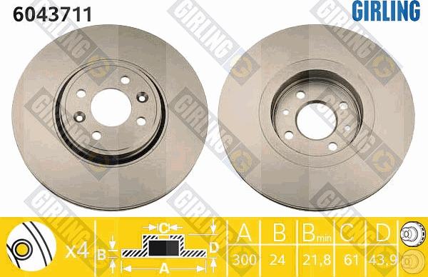 Girling 6043711 - Kočioni disk www.molydon.hr