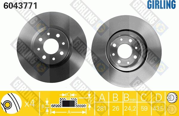 Girling 6043771 - Kočioni disk www.molydon.hr