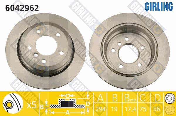 Girling 6042962 - Kočioni disk www.molydon.hr