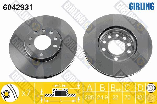 Girling 6042931 - Kočioni disk www.molydon.hr