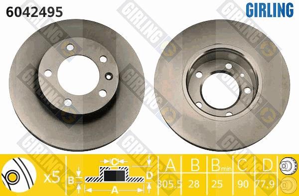 Girling 6042495 - Kočioni disk www.molydon.hr