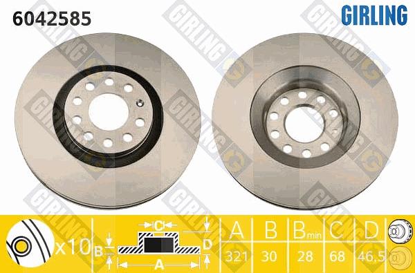 Girling 6042585 - Kočioni disk www.molydon.hr