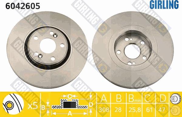 Girling 6042605 - Kočioni disk www.molydon.hr