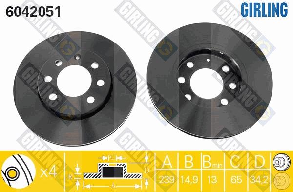 Girling 6042051 - Kočioni disk www.molydon.hr