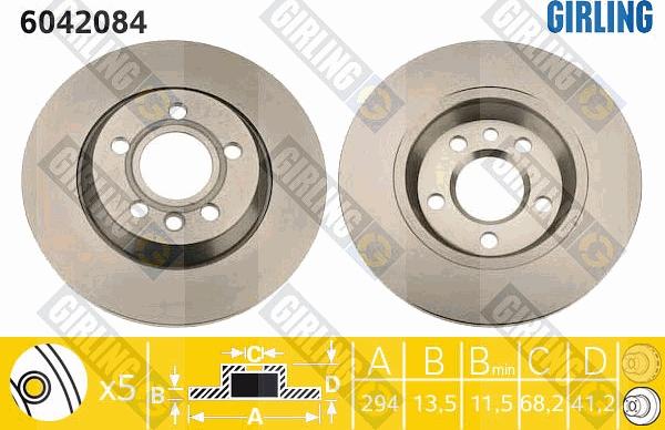 Girling 6042084 - Kočioni disk www.molydon.hr