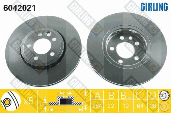 Girling 6042021 - Kočioni disk www.molydon.hr