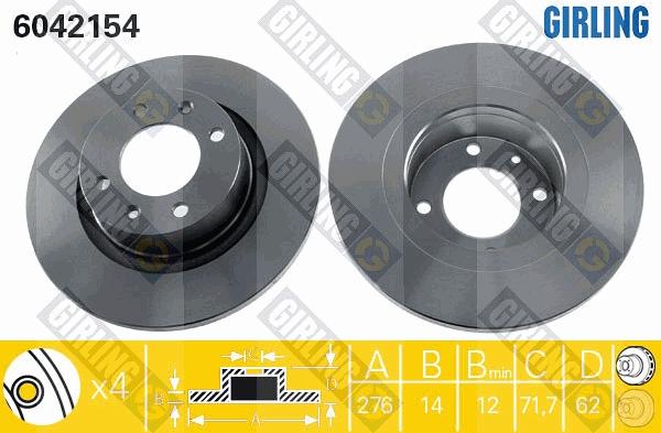 Girling 6042154 - Kočioni disk www.molydon.hr