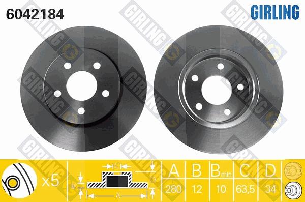 Girling 6042184 - Kočioni disk www.molydon.hr