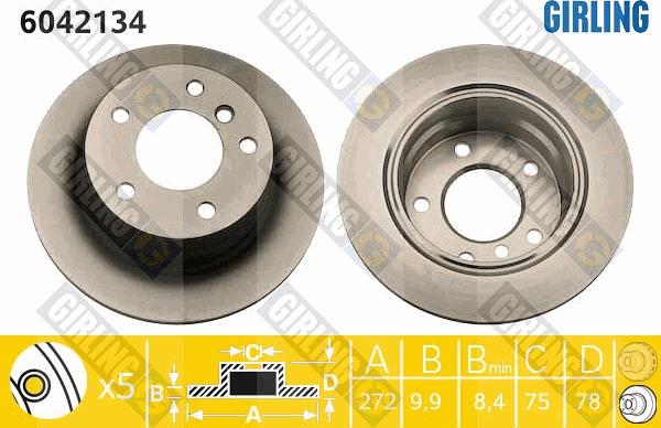 Girling 6042134 - Kočioni disk www.molydon.hr