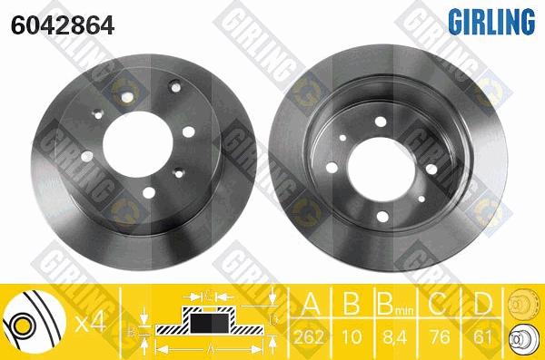 Girling 6042864 - Kočioni disk www.molydon.hr