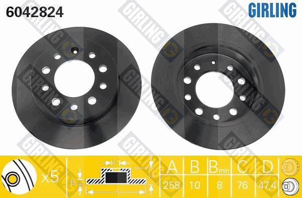 Girling 6042824 - Kočioni disk www.molydon.hr