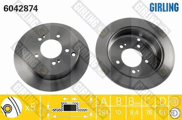 Girling 6042874 - Kočioni disk www.molydon.hr