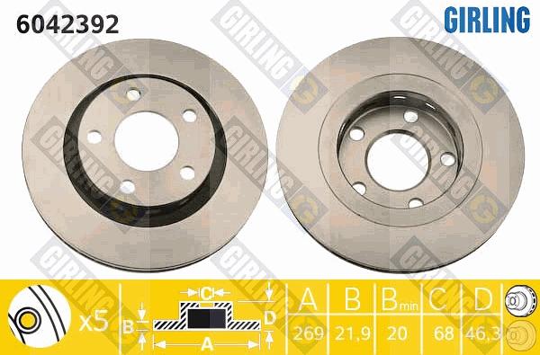 Girling 6042392 - Kočioni disk www.molydon.hr