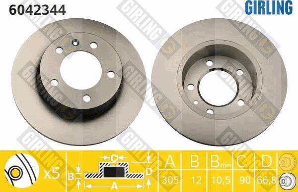 Girling 6042344 - Kočioni disk www.molydon.hr