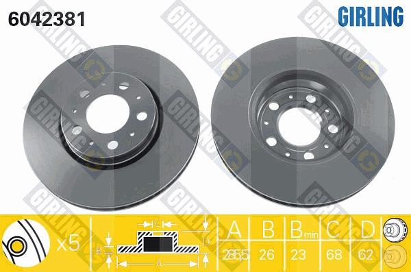 Girling 6042381 - Kočioni disk www.molydon.hr