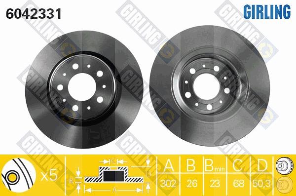 Girling 6042331 - Kočioni disk www.molydon.hr