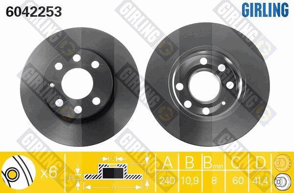 Girling 6042253 - Kočioni disk www.molydon.hr