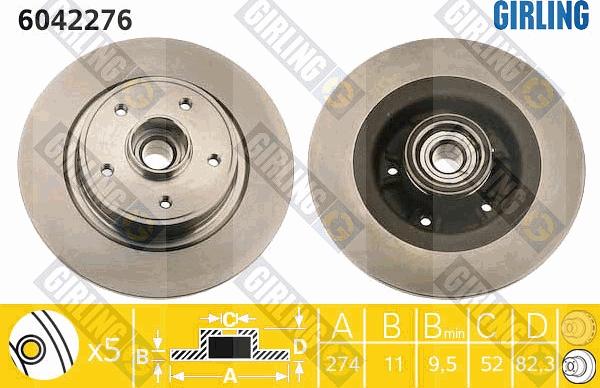 Girling 6042276 - Kočioni disk www.molydon.hr