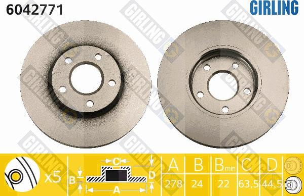 Girling 6042771 - Kočioni disk www.molydon.hr