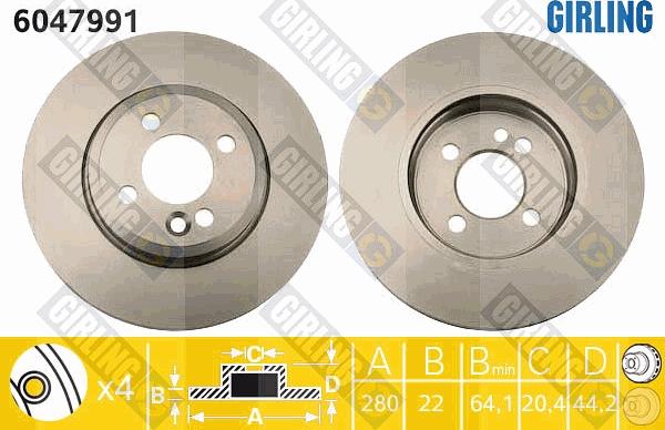 Girling 6047991 - Kočioni disk www.molydon.hr