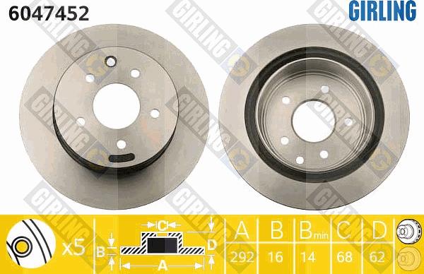 Girling 6047452 - Kočioni disk www.molydon.hr