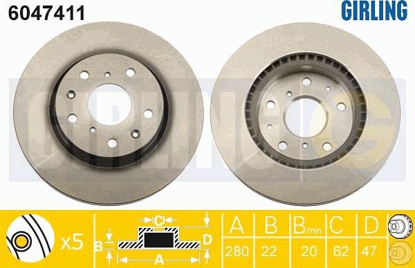 Girling 6047411 - Kočioni disk www.molydon.hr