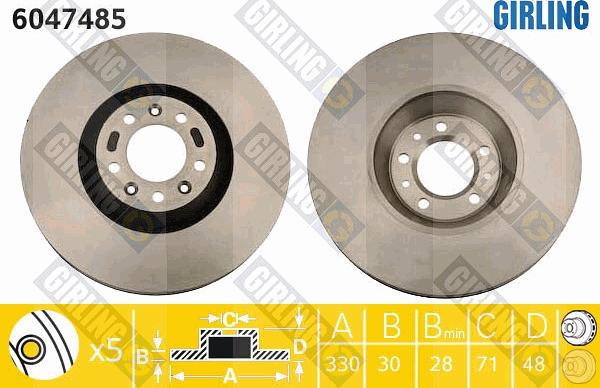 Girling 6047485 - Kočioni disk www.molydon.hr