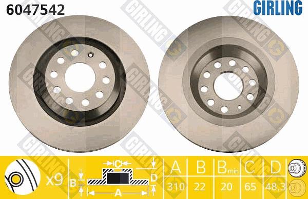 Girling 6047542 - Kočioni disk www.molydon.hr