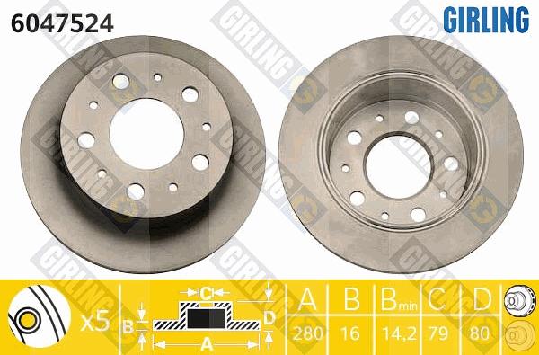 Girling 6047524 - Kočioni disk www.molydon.hr