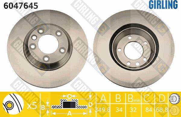 Girling 6047645 - Kočioni disk www.molydon.hr