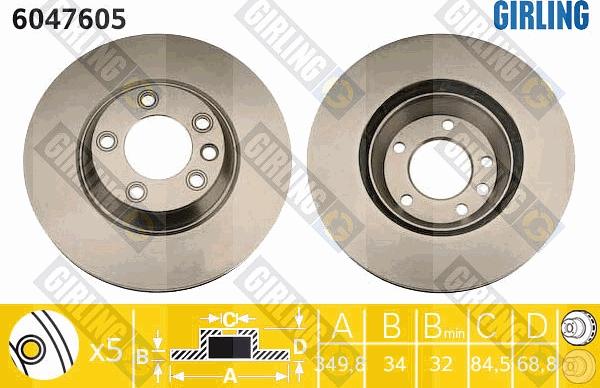 Girling 6047605 - Kočioni disk www.molydon.hr