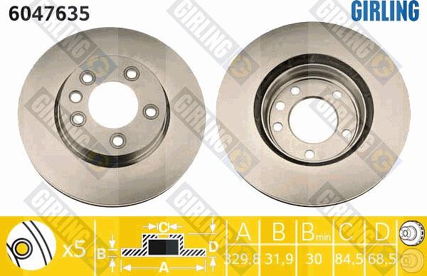 Girling 6047635 - Kočioni disk www.molydon.hr