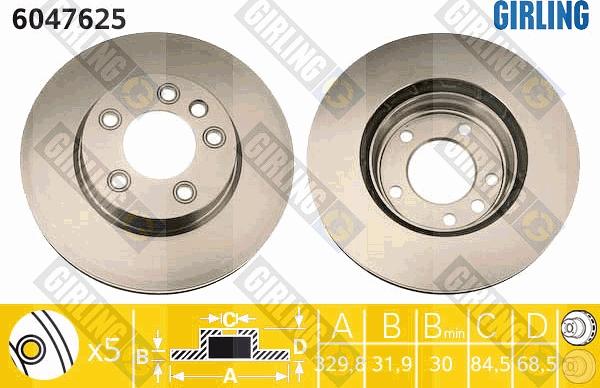 Girling 6047625 - Kočioni disk www.molydon.hr