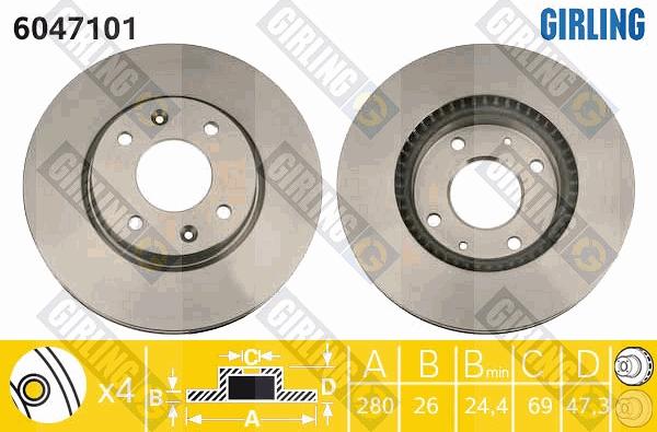 Girling 6047101 - Kočioni disk www.molydon.hr