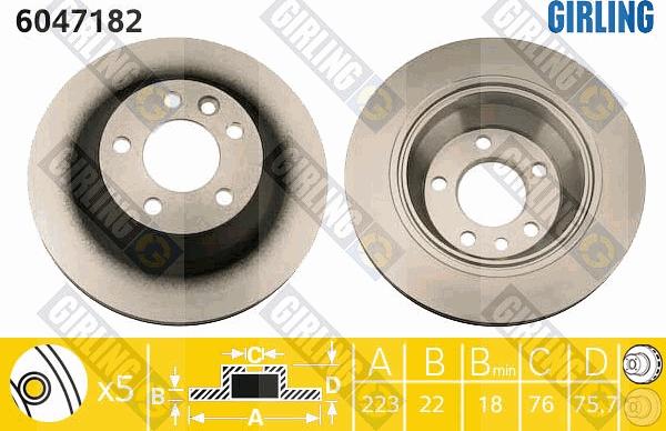 Girling 6047182 - Kočioni disk www.molydon.hr