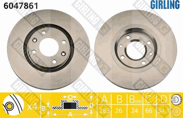 Girling 6047861 - Kočioni disk www.molydon.hr