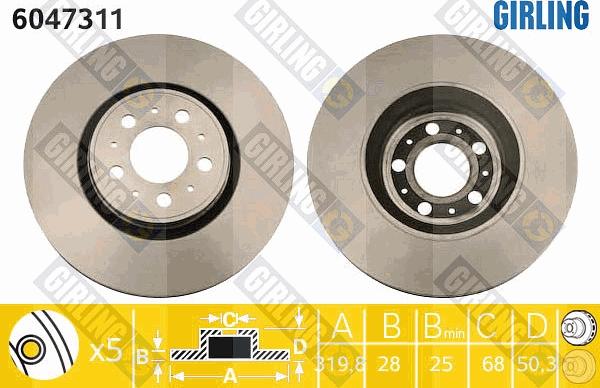 Girling 6047311 - Kočioni disk www.molydon.hr