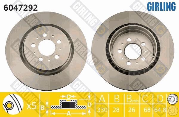 Girling 6047292 - Kočioni disk www.molydon.hr