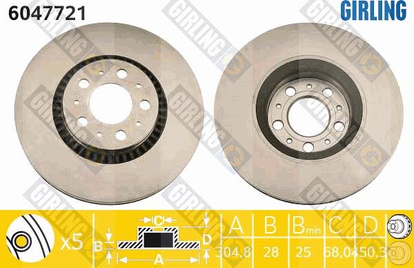 Girling 6047721 - Kočioni disk www.molydon.hr